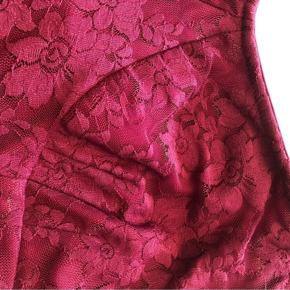 Material Girl Burgundy Lace Dress - Picture 5 of 5